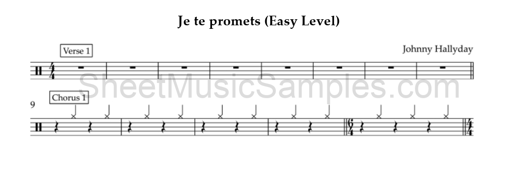 Je te promets (Easy Level)