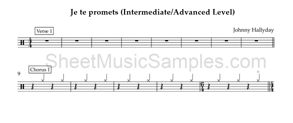 Je te promets (Intermediate/Advanced Level)