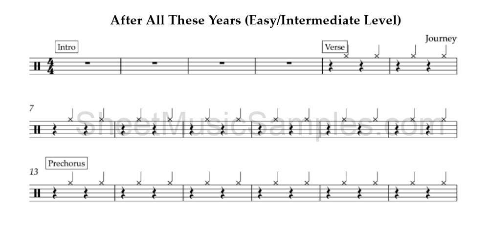 After All These Years (Easy/Intermediate Level)