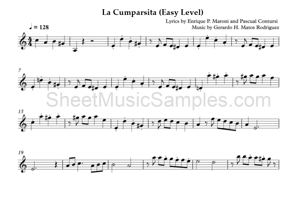 La Cumparsita (Easy Level)