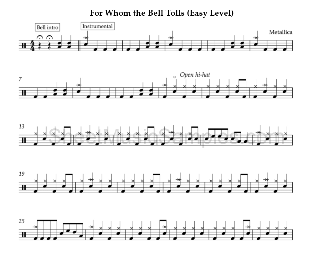 For Whom the Bell Tolls (Easy Level)