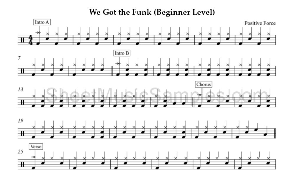 We Got the Funk (Beginner Level)