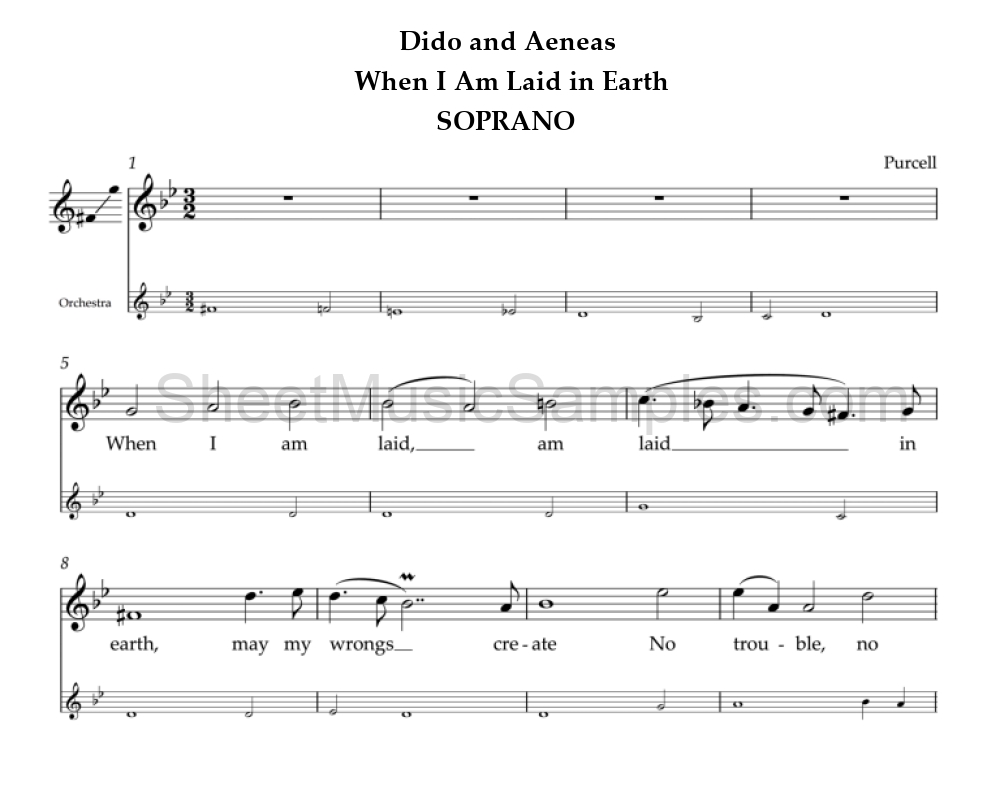 Dido and Aeneas - When I Am Laid in Earth - SOPRANO