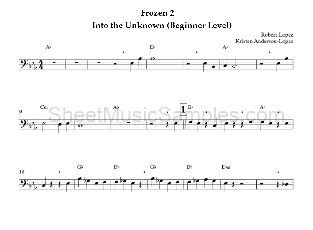 Frozen 2 - Into the Unknown (Beginner Level)