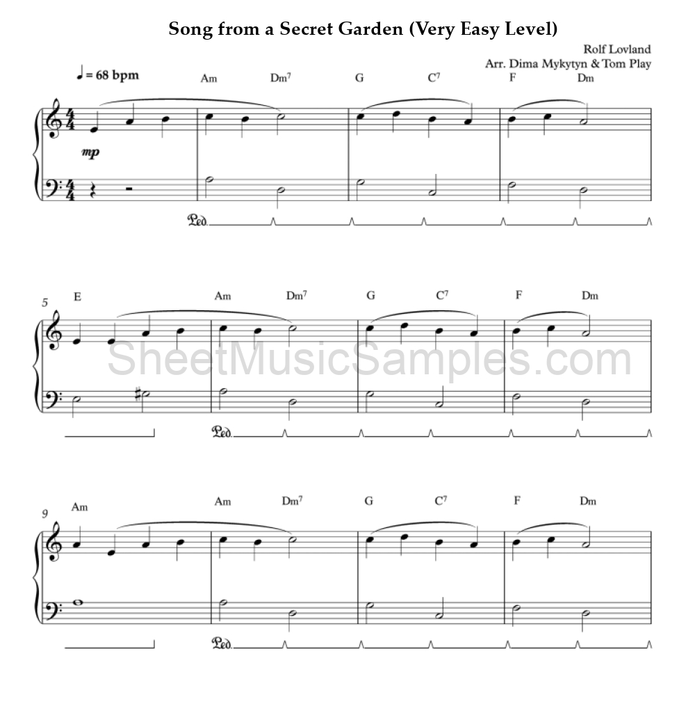 Song from a Secret Garden (Very Easy Level)