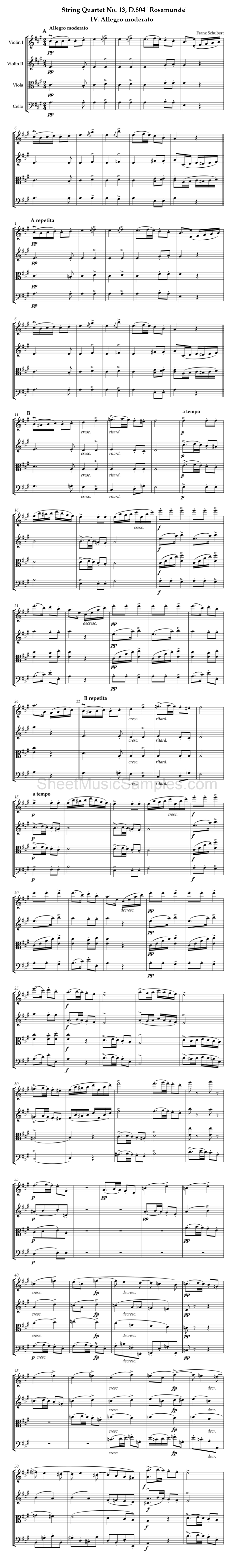 String Quartet No. 13, D.804 