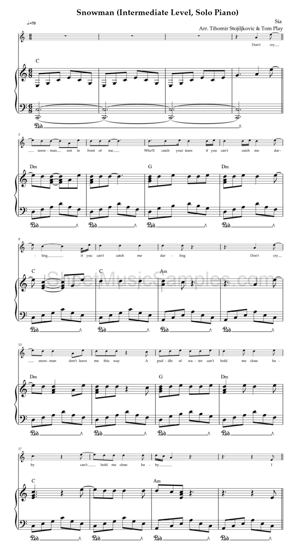 Snowman (Intermediate Level, Solo Piano)