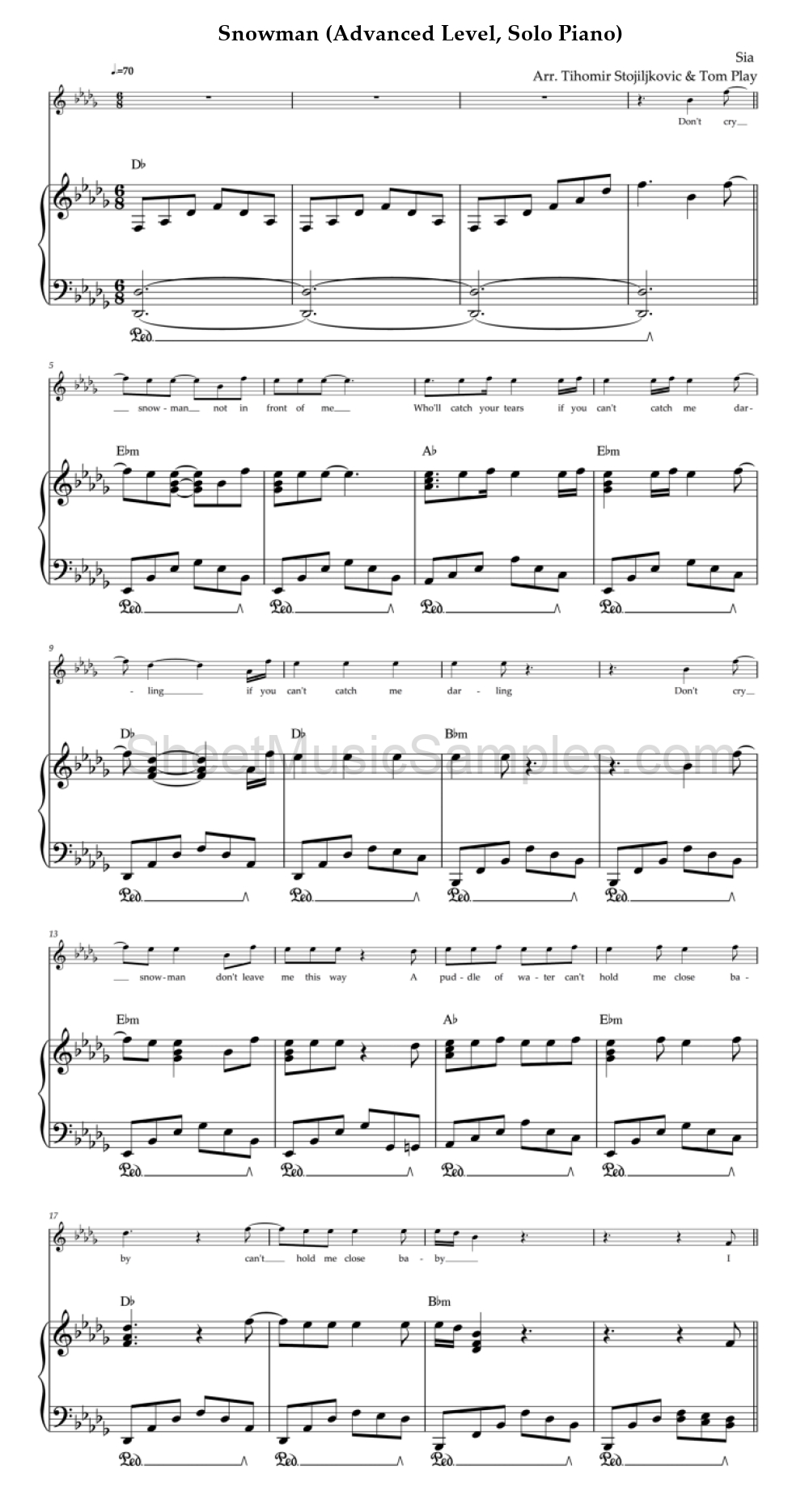 Snowman (Advanced Level, Solo Piano)