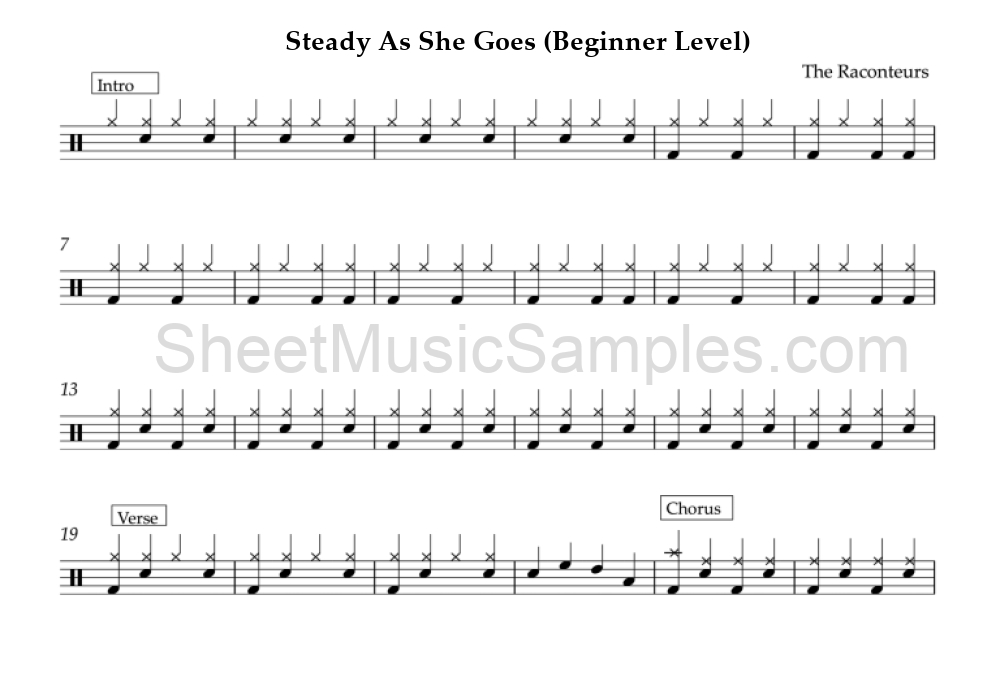 Steady As She Goes (Beginner Level)