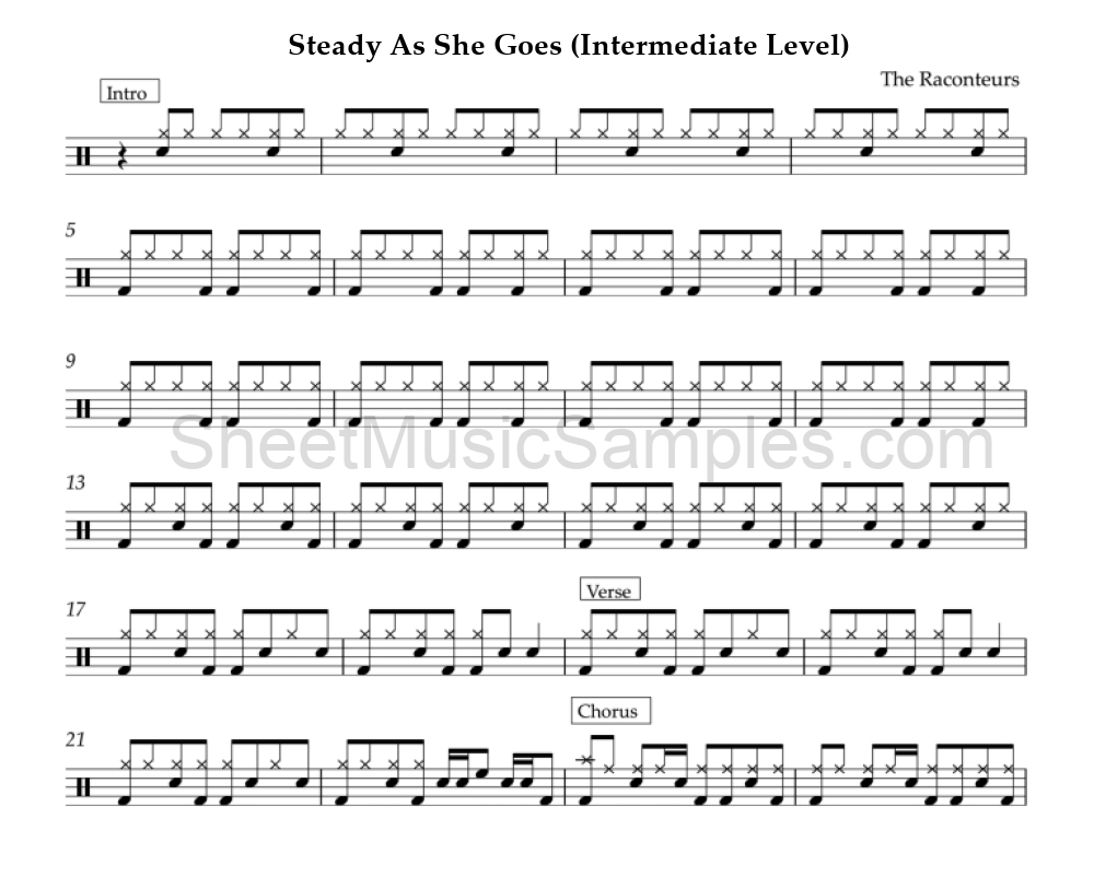 Steady As She Goes (Intermediate Level)