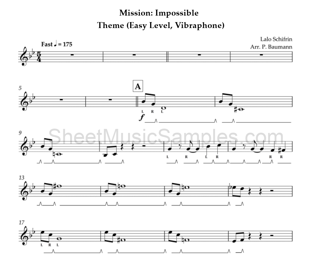 Mission: Impossible - Theme (Easy Level, Vibraphone)