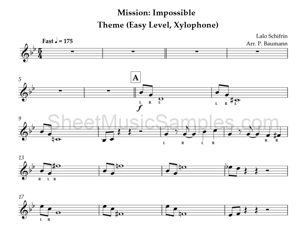 Mission: Impossible - Theme (Easy Level, Xylophone)