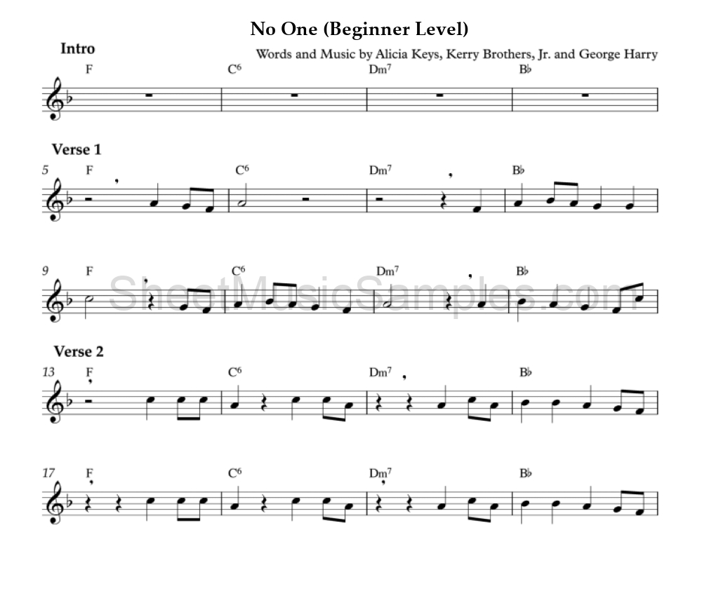 No One (Beginner Level)