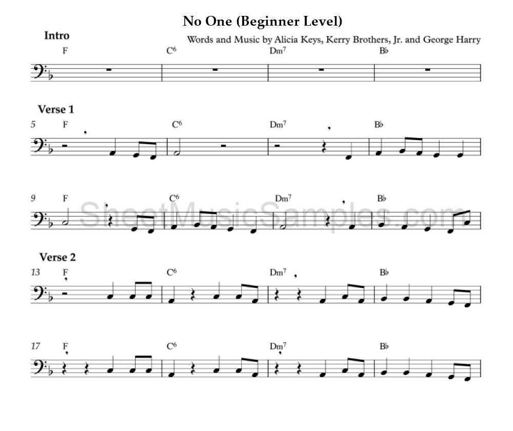 No One (Beginner Level)