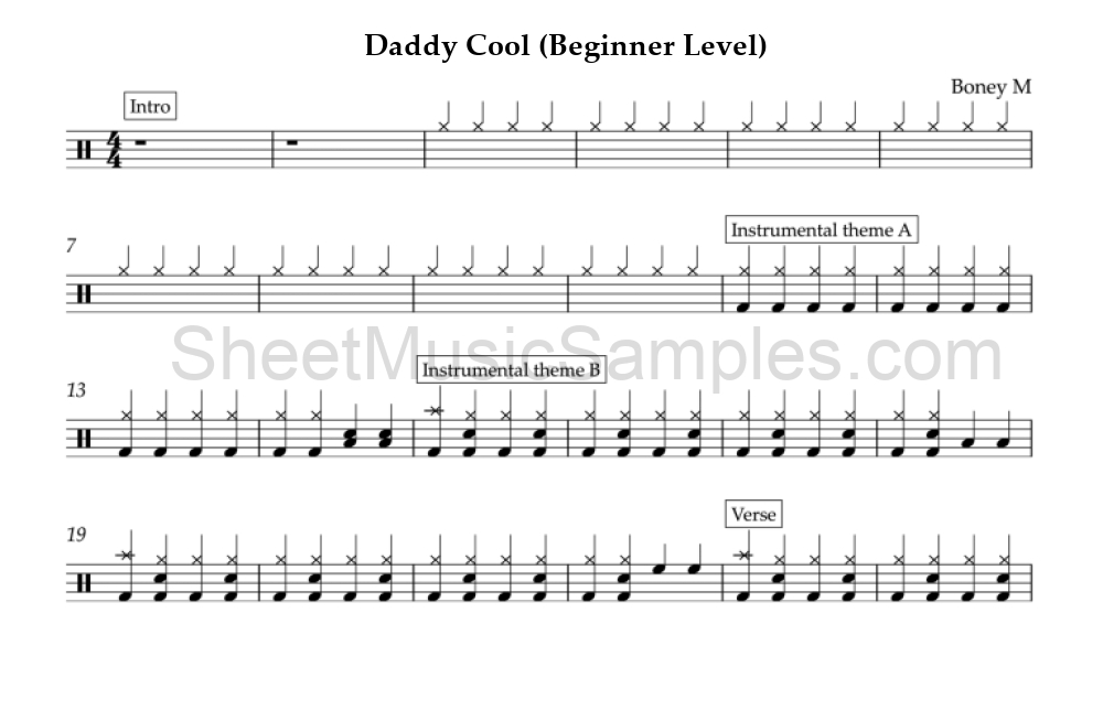 Daddy Cool (Beginner Level)