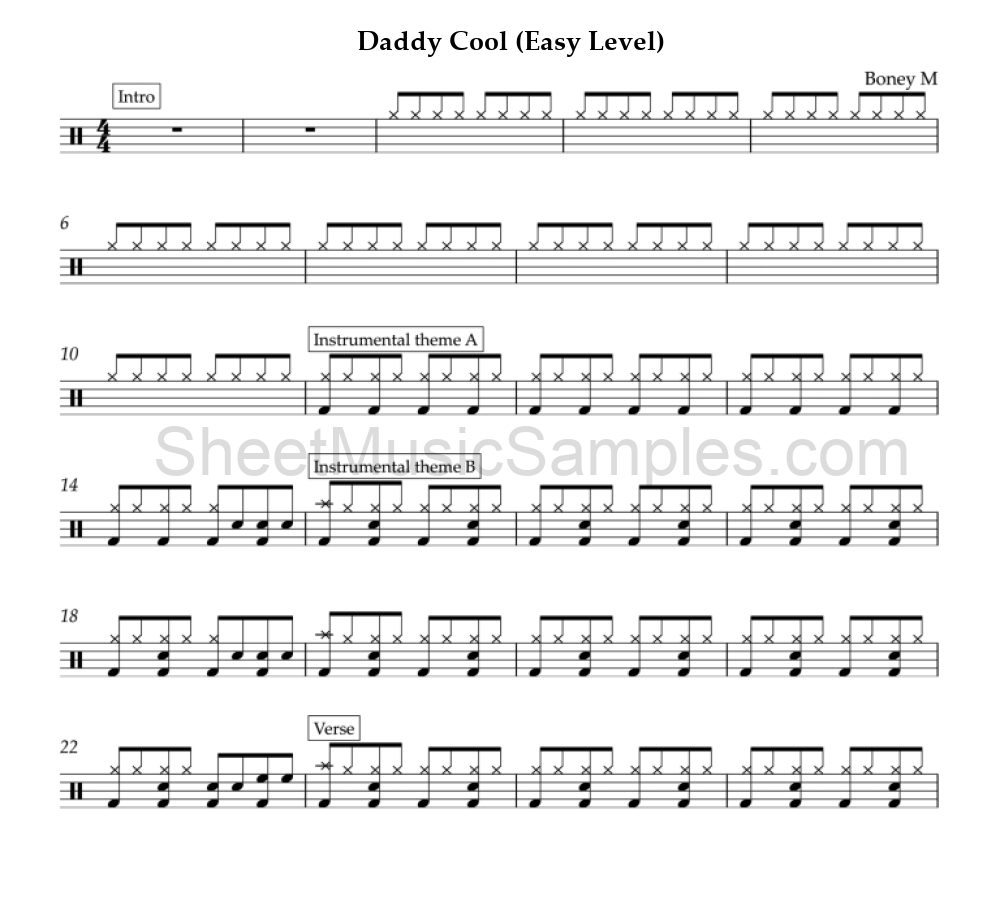 Daddy Cool (Easy Level)