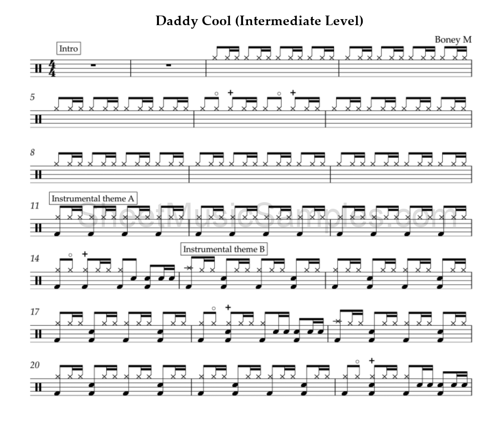 Daddy Cool (Intermediate Level)