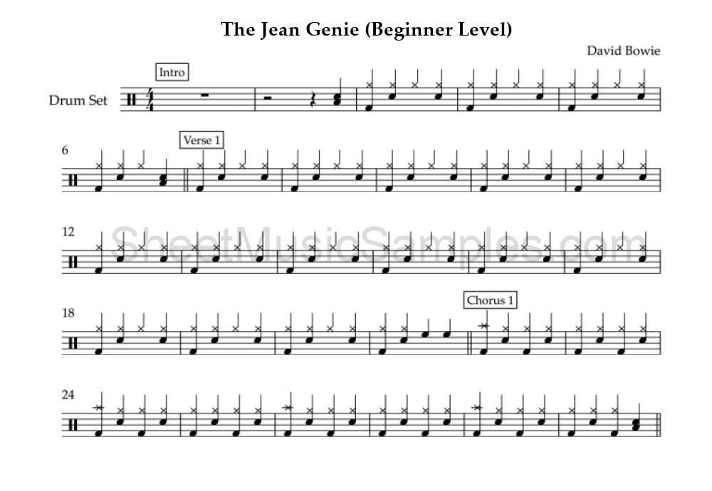 The Jean Genie (Beginner Level)