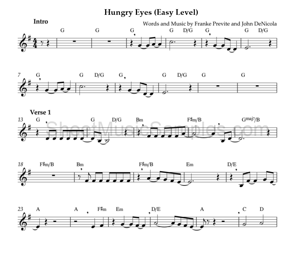 Hungry Eyes (Easy Level)