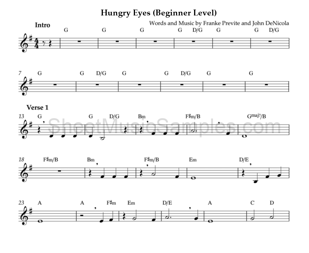 Hungry Eyes (Beginner Level)