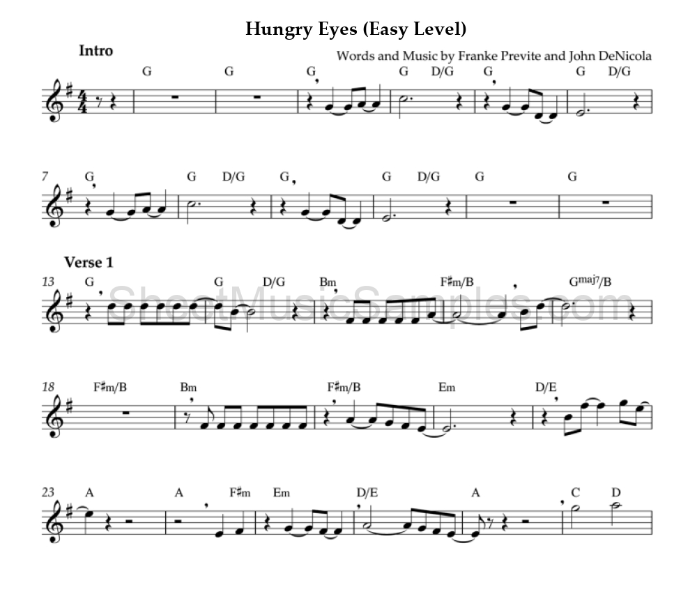 Hungry Eyes (Easy Level)