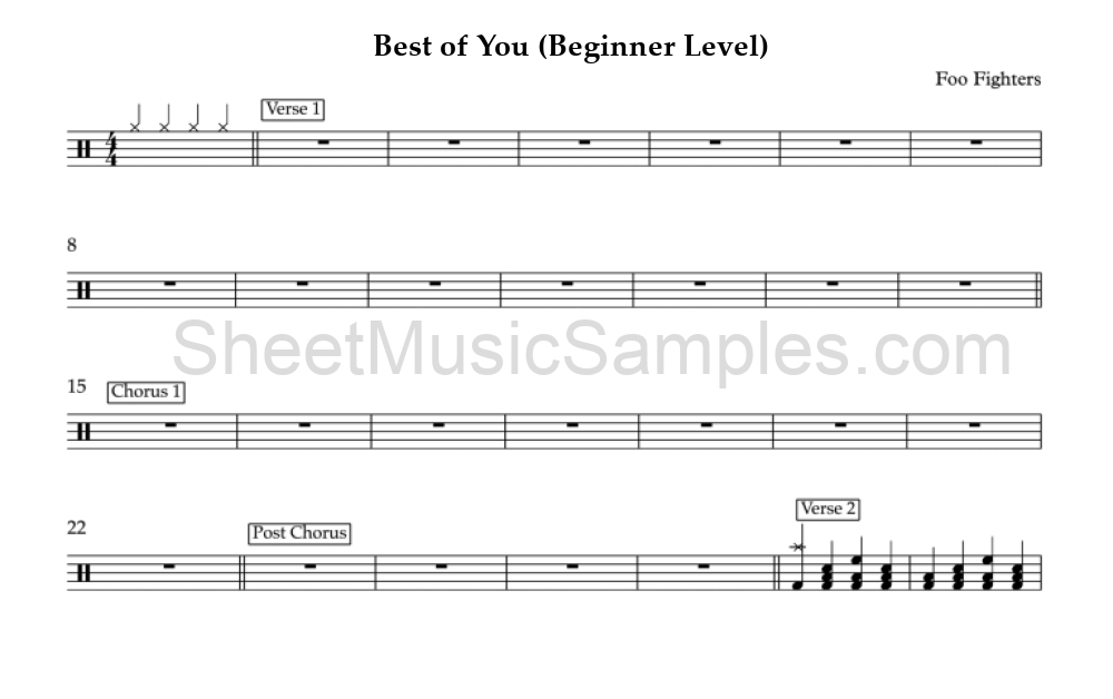 Best of You (Beginner Level)