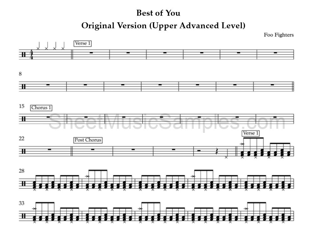 Best of You - Original Version (Upper Advanced Level)