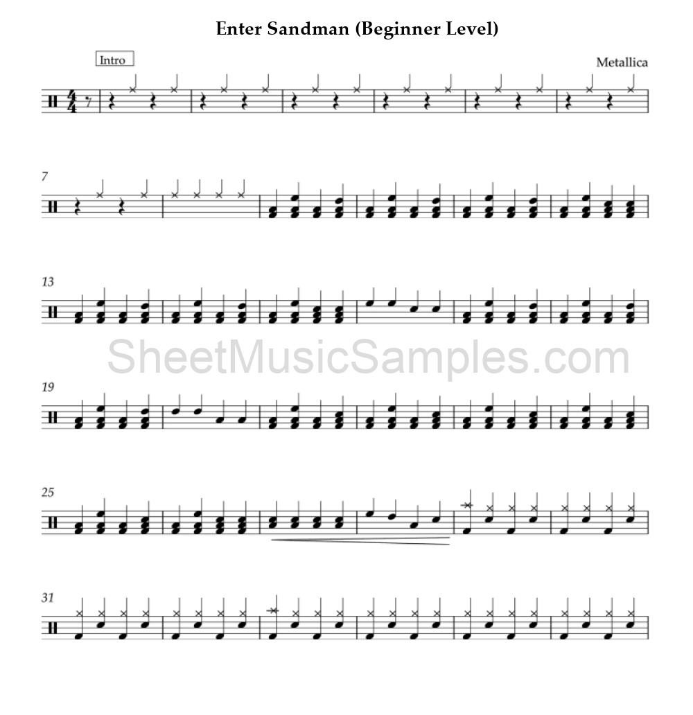 Enter Sandman (Beginner Level)