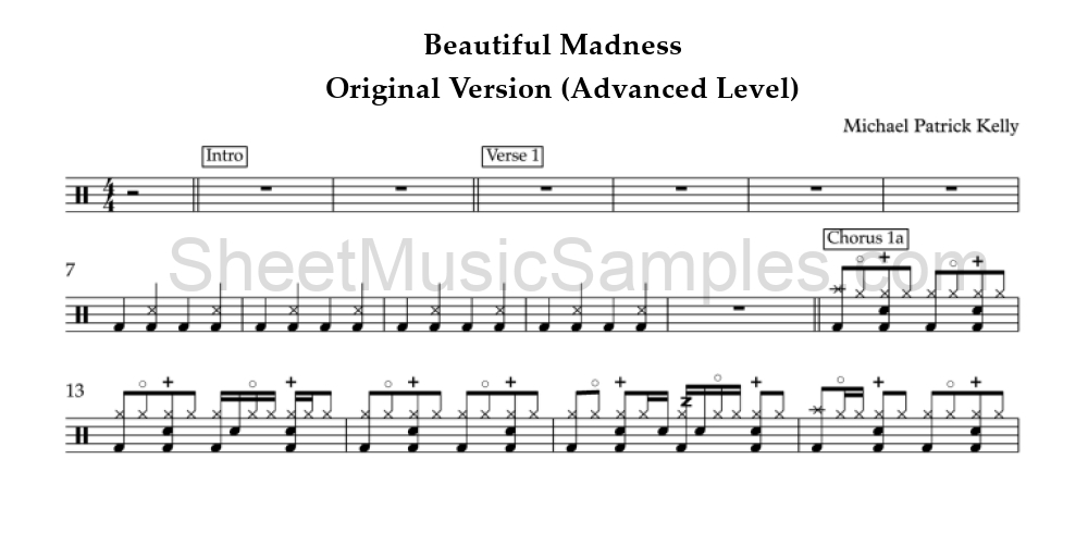 Beautiful Madness - Original Version (Advanced Level)