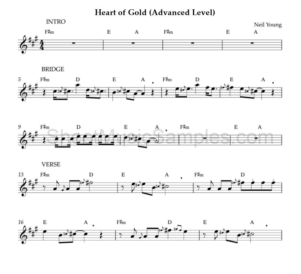 Heart of Gold (Advanced Level)