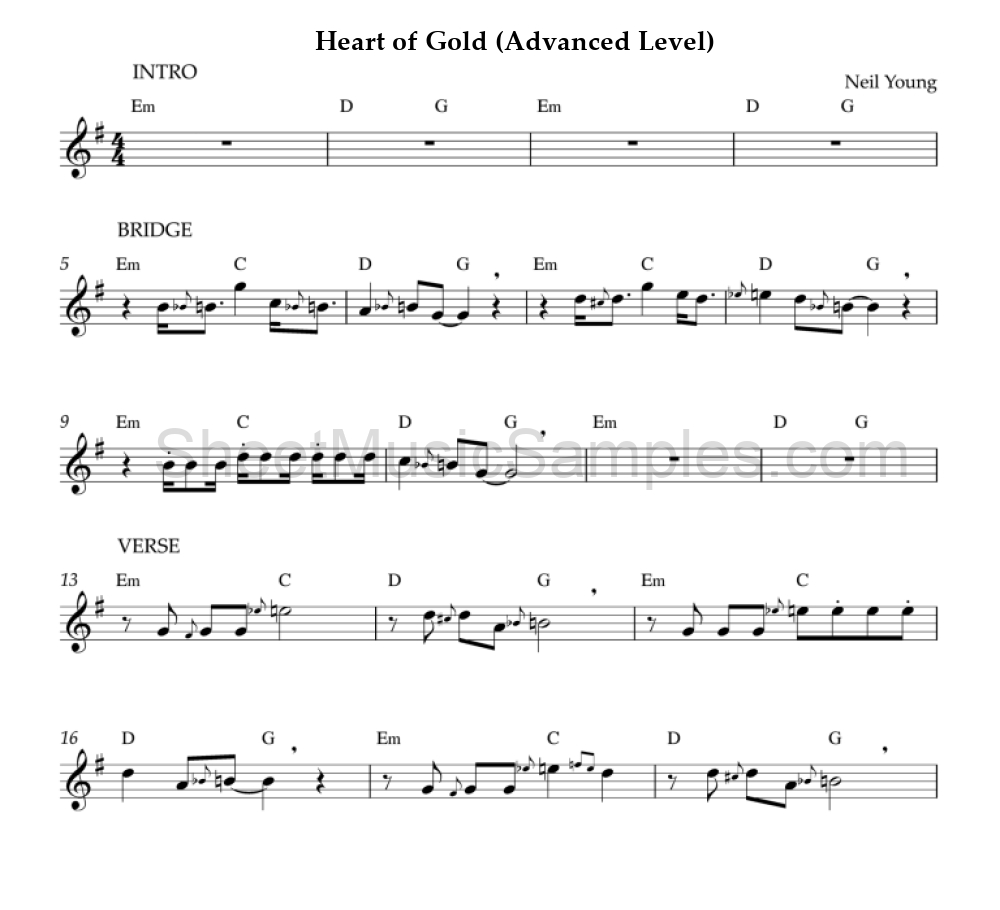 Heart of Gold (Advanced Level)