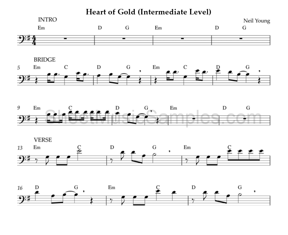 Heart of Gold (Intermediate Level)