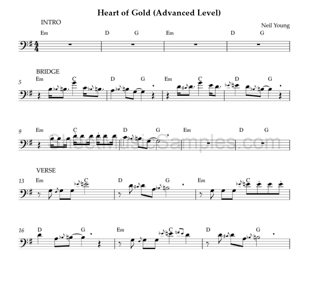 Heart of Gold (Advanced Level)