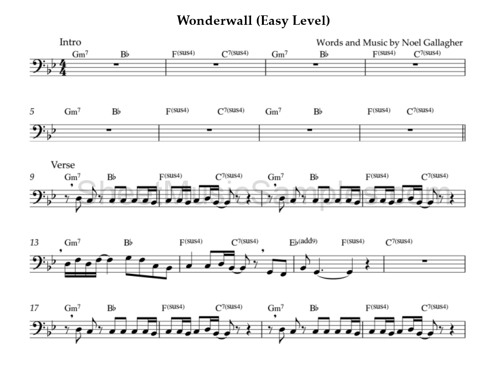 Wonderwall (Easy Level)