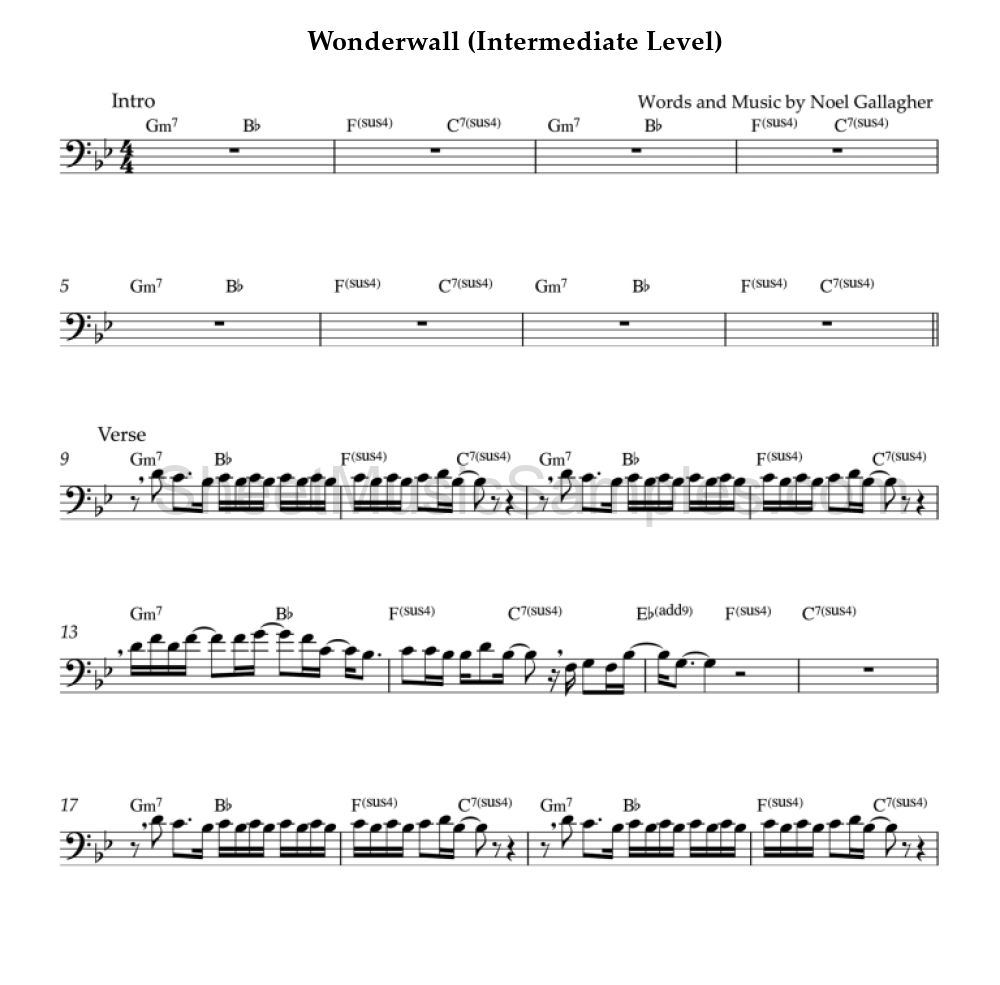 Wonderwall (Intermediate Level)