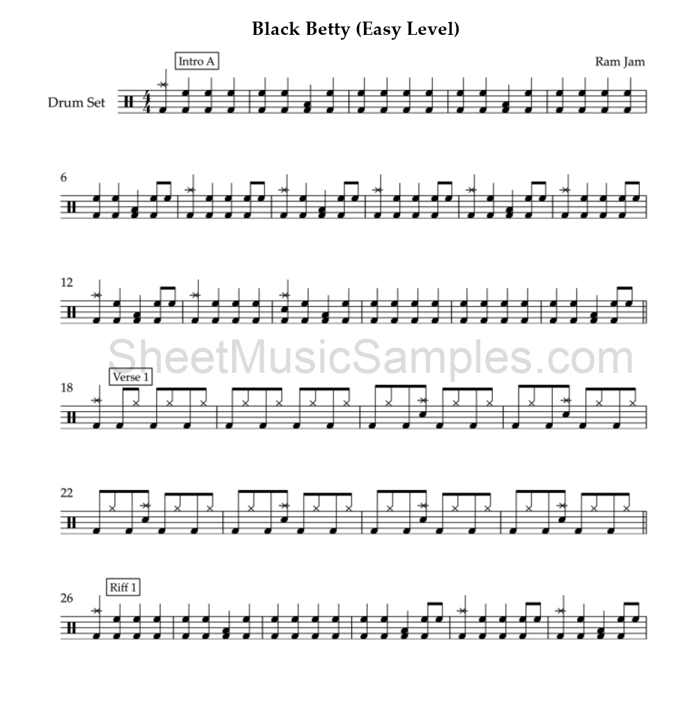 Black Betty (Easy Level)