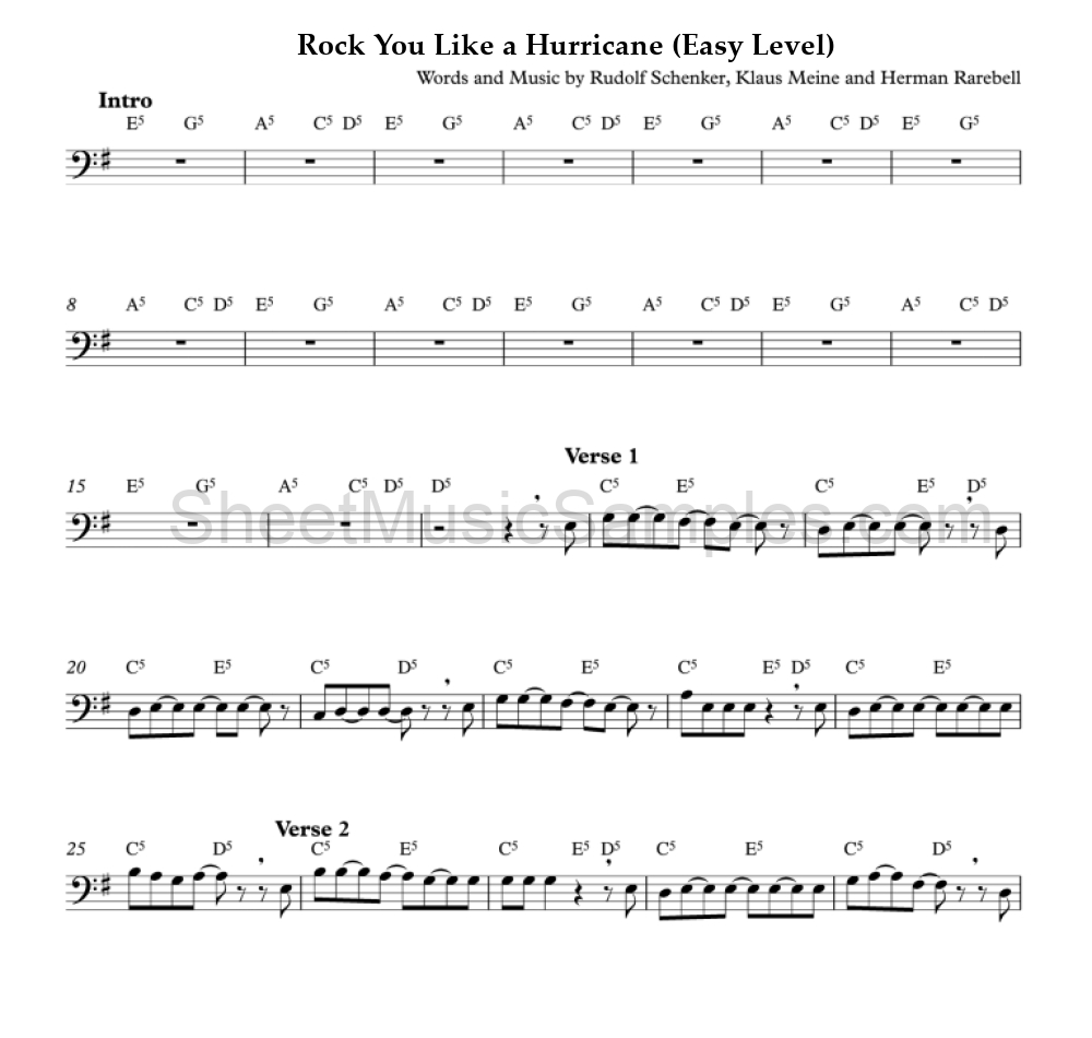 Rock You Like a Hurricane (Easy Level)