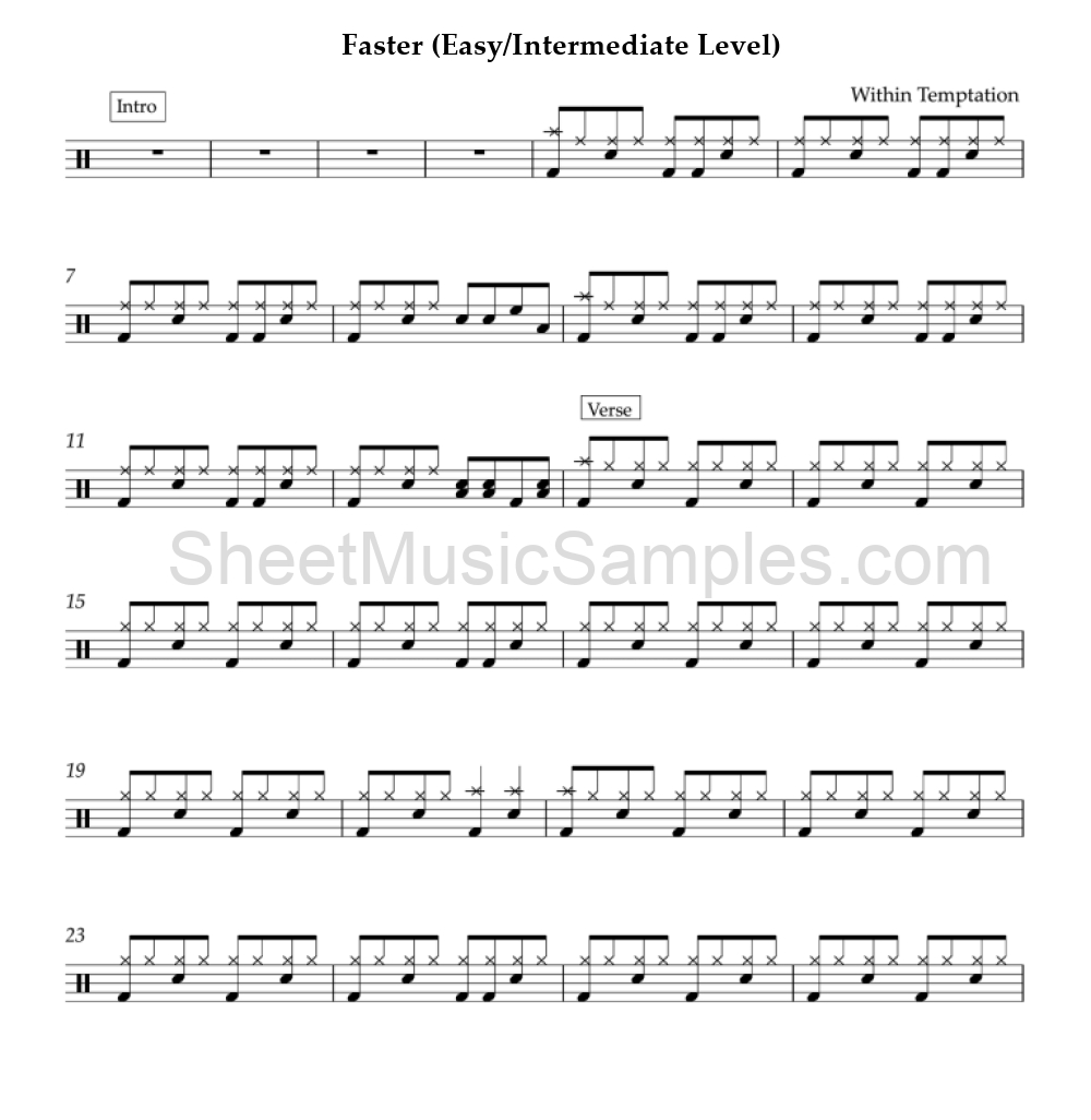 Faster (Easy/Intermediate Level)