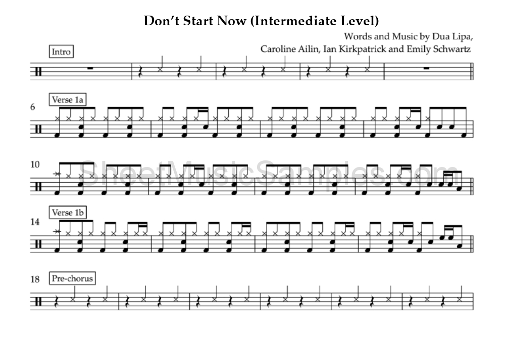 Don’t Start Now (Intermediate Level)