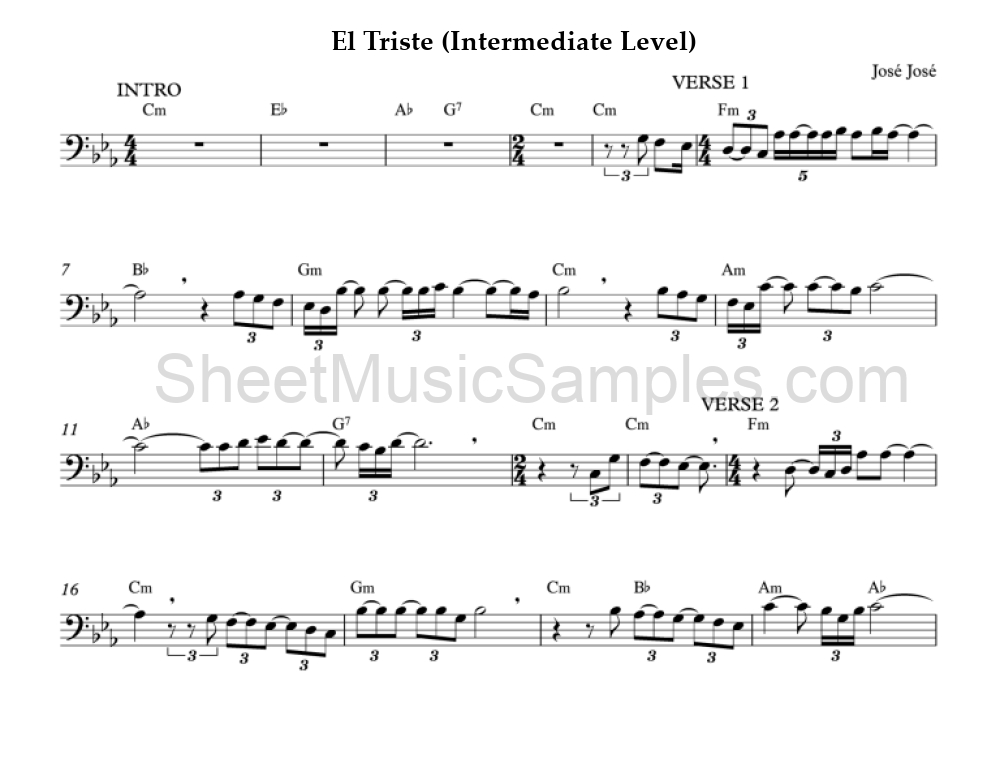 El Triste (Intermediate Level)