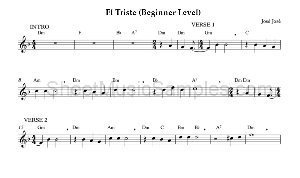 El Triste (Beginner Level)