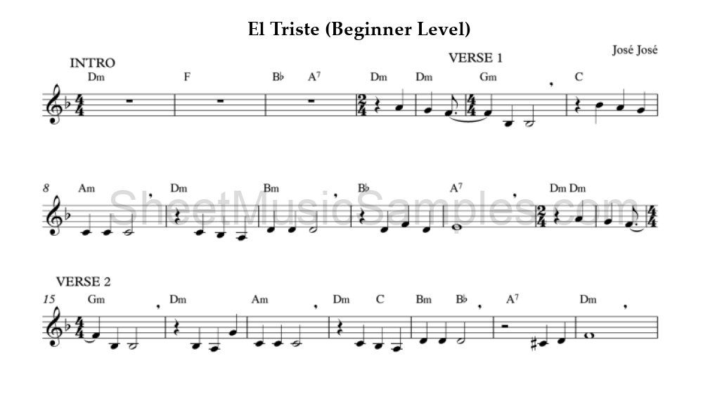 El Triste (Beginner Level)