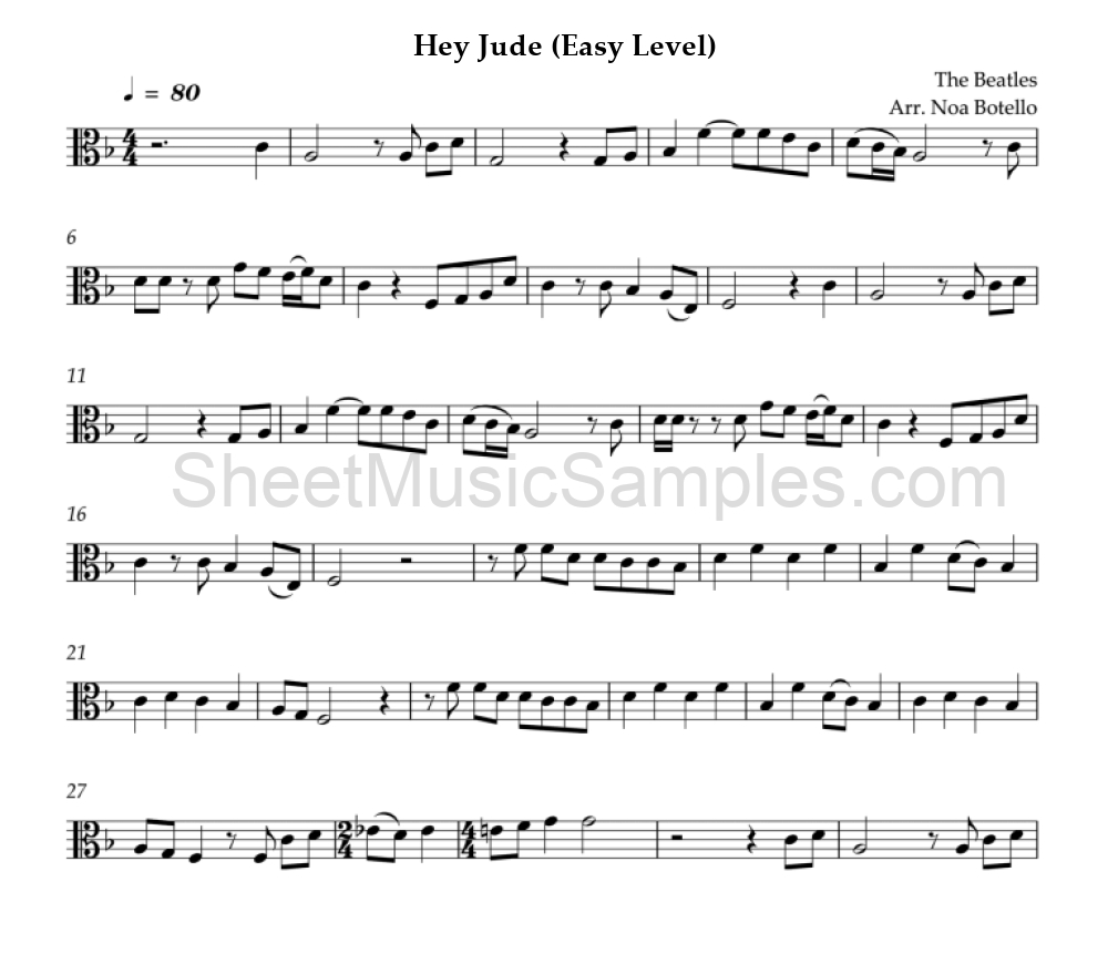 Hey Jude (Easy Level)