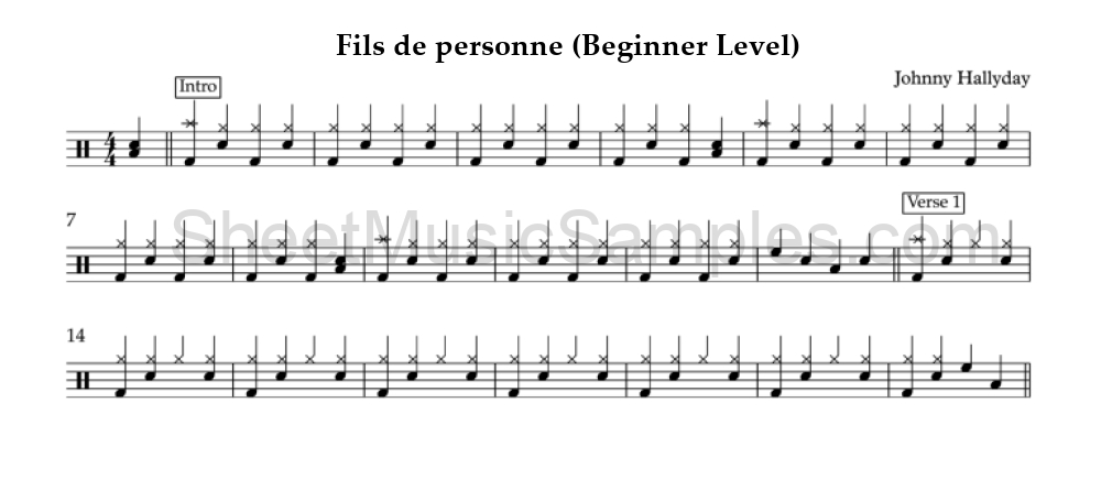 Fils de personne (Beginner Level)