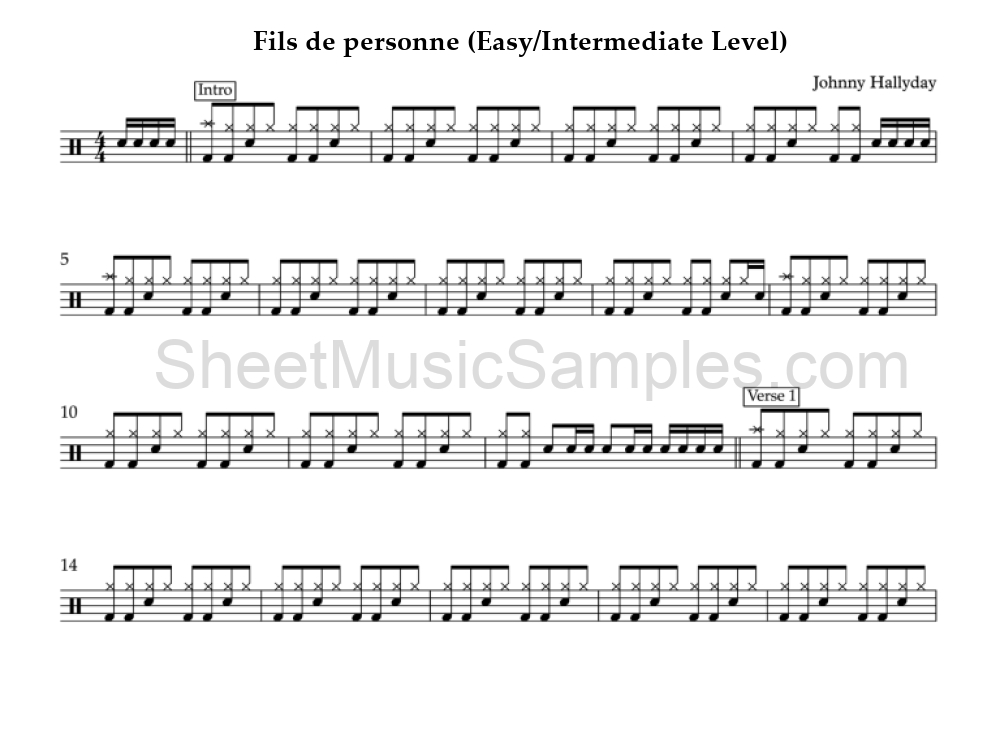 Fils de personne (Easy/Intermediate Level)