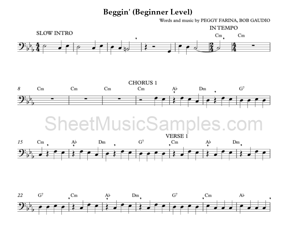 Beggin' (Beginner Level)