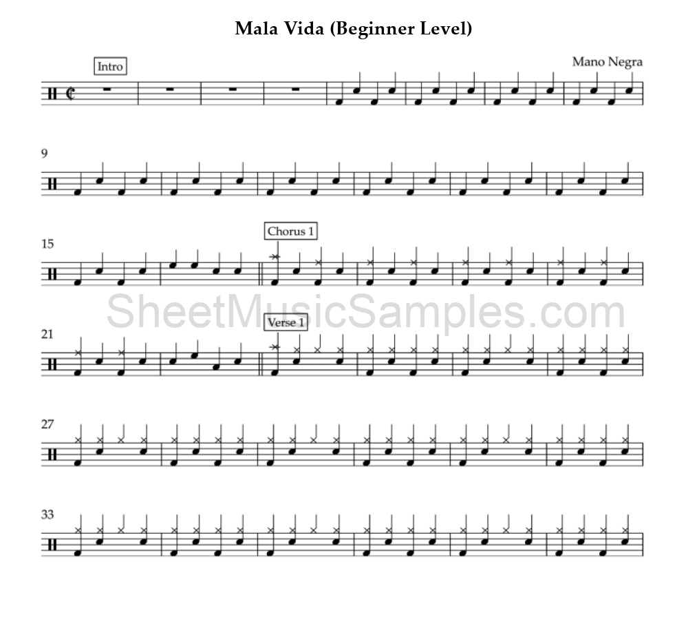 Mala Vida (Beginner Level)