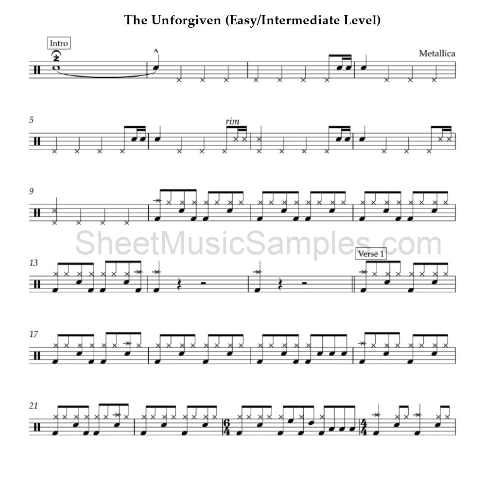 The Unforgiven (Easy/Intermediate Level)