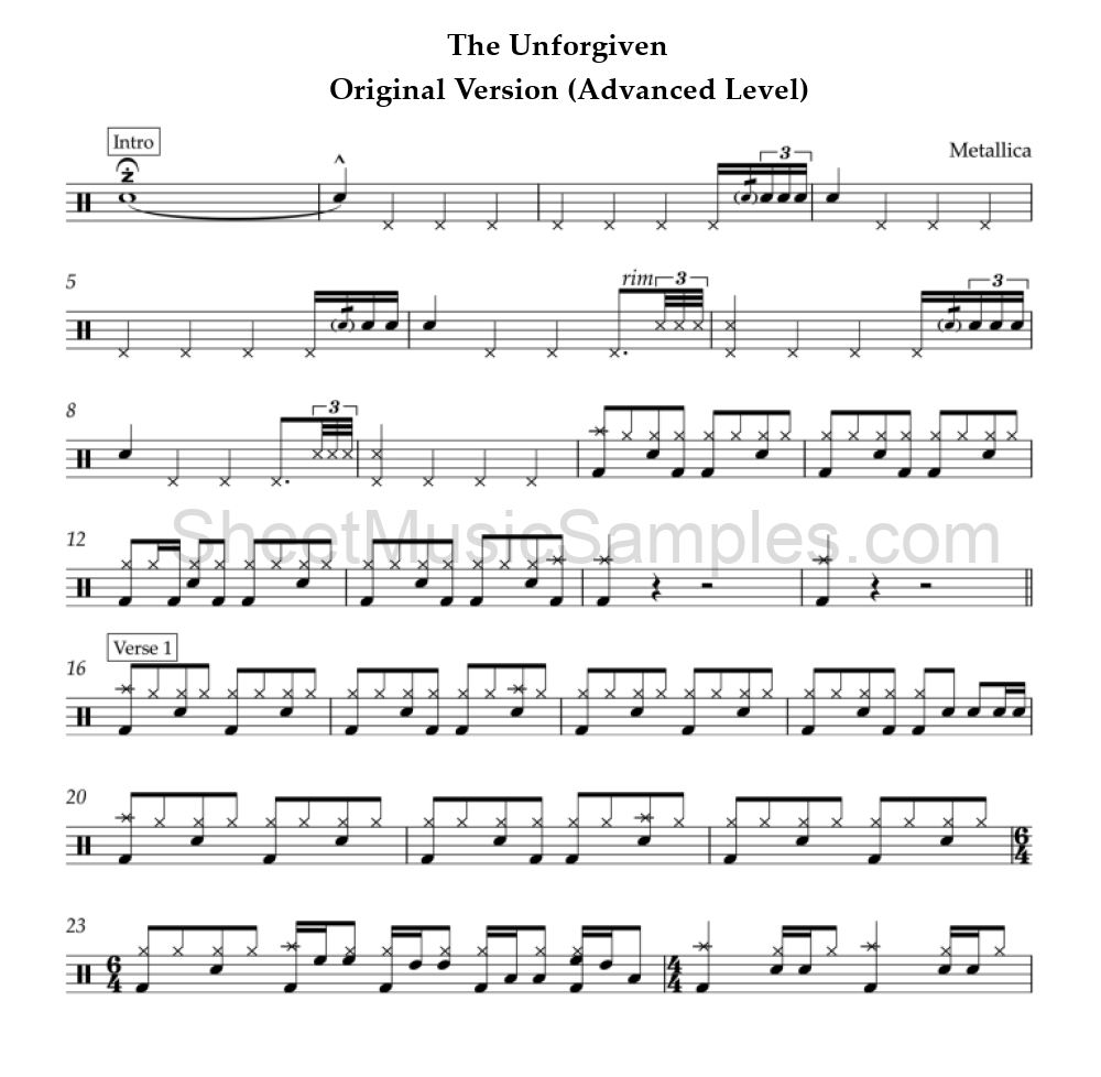 The Unforgiven - Original Version (Advanced Level)