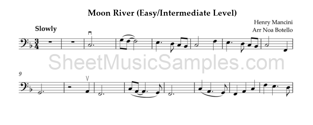 Moon River (Easy/Intermediate Level)